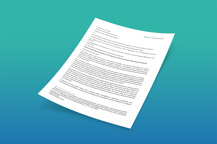 VinylPlus Co-Signs Letter From Plastics Value Chain Demanding Immediate Action to Save EU Industry